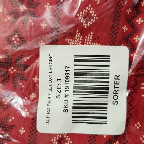 ❤️NWT VINTAGE TORRID LEGGING - CHRISTMAS FAIR ISLE FOXY HOLIDAY SLEEP PANT PLUS - Picture 5 of 10